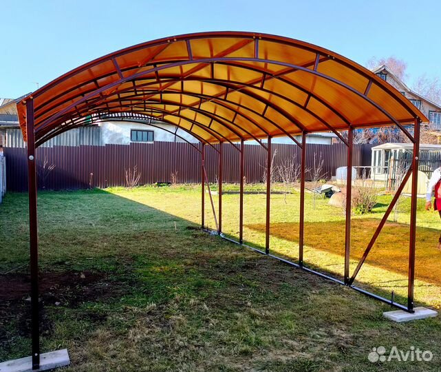 Haвeс из поликаpбоната 3,65 х 6,00м