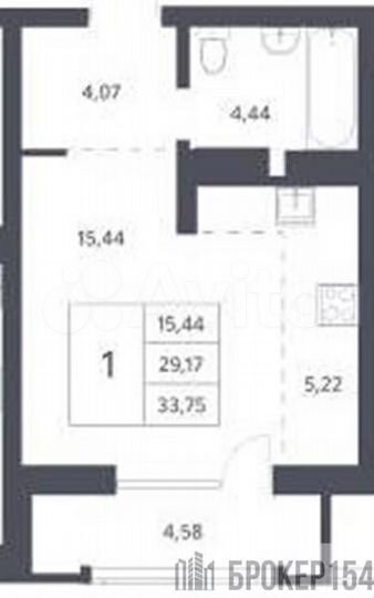 Квартира-студия, 29,2 м², 12/21 эт.