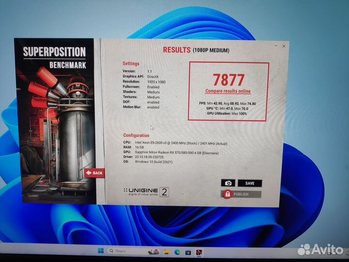 Видеокарта RX 570 4gb sapphire nitro+