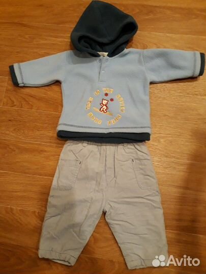 Костюм детский 62-68, кофта флис, толстовка, брюки