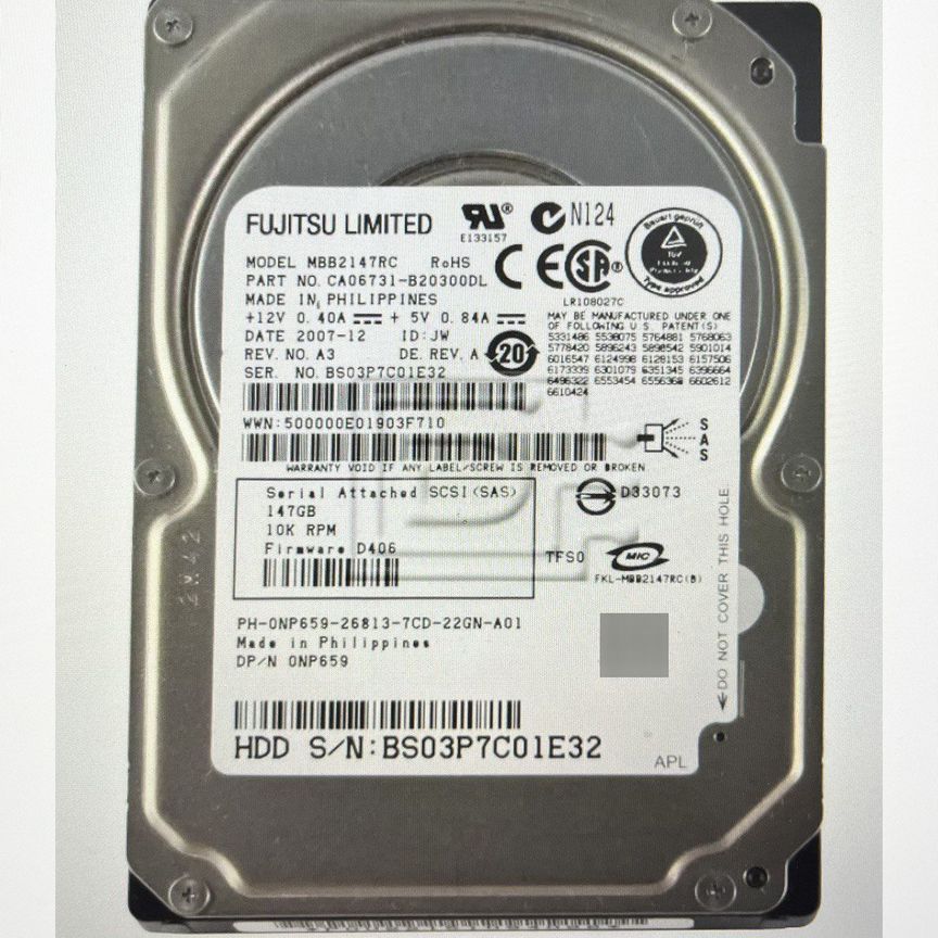 [MBB2147RC] 147gb Sas Fujitsu Mbb2147rc