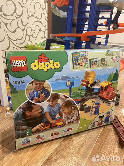 Поезд lego duplo и набор мост