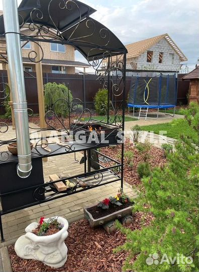 Мангал с крышей