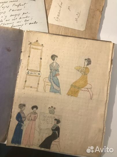 Дневники тетради школьницы 1916 антиквариат