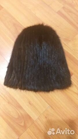 Шапка вязанная норка беретка тыковка