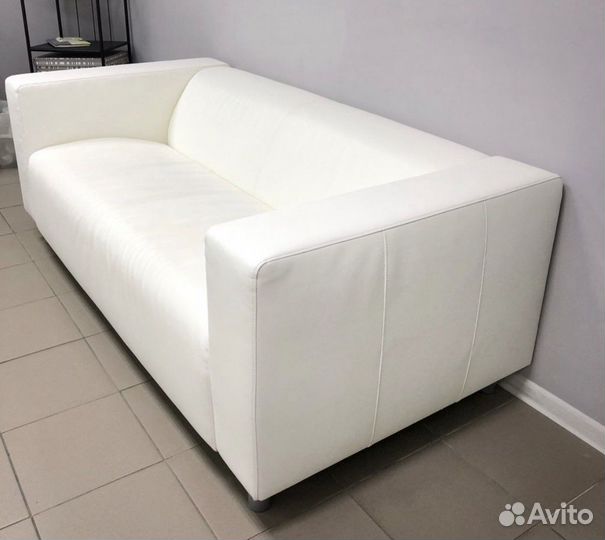 Кожаный диван IKEA клиппан
