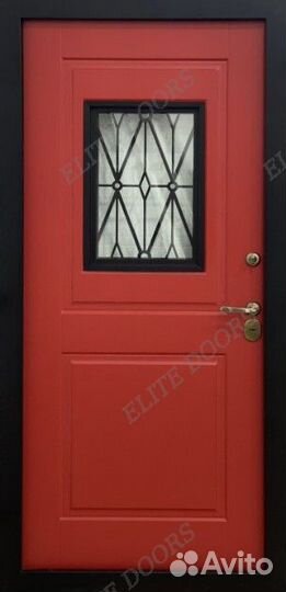 Дверь входная металлическая со стеклом