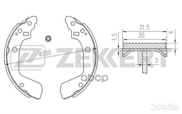 Колодки торм. бараб. задн. Suzuki Swift (MZ EZ)