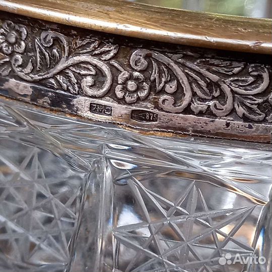Хрустальные предметы с серебром 875пр