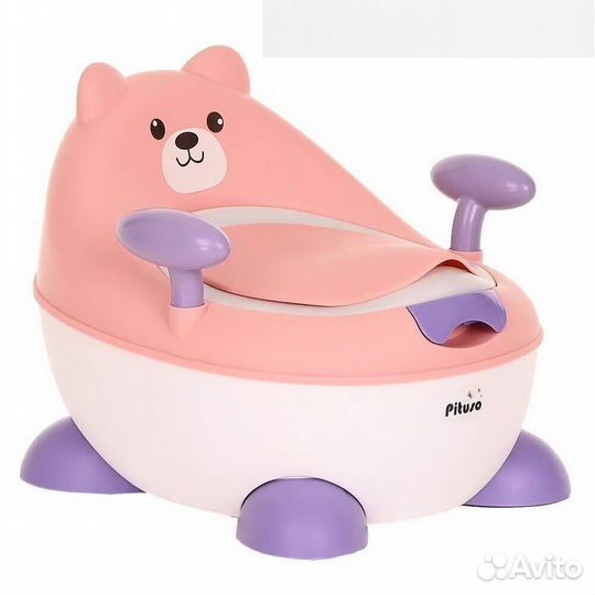 Pituso Детский горшок Мишутка Розовый-голубой 34*3