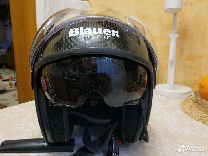 Мотошлем открытый карбоновый Blauer POD Carbon