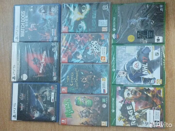 Диски PS5, Xbox one, Switch, PSP