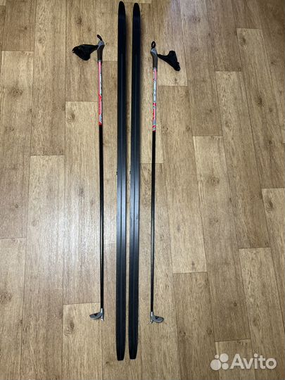 Беговые лыжи STC Sable RS Skate + палки лыжные