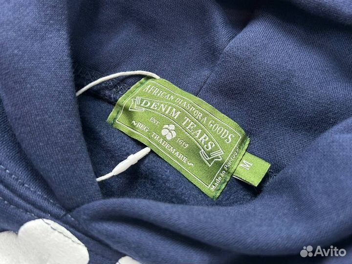 Худи Denim Tears (темно-синий цвет)