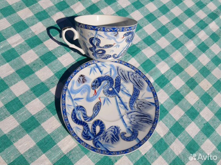 Чашка с блюдцем фарфор