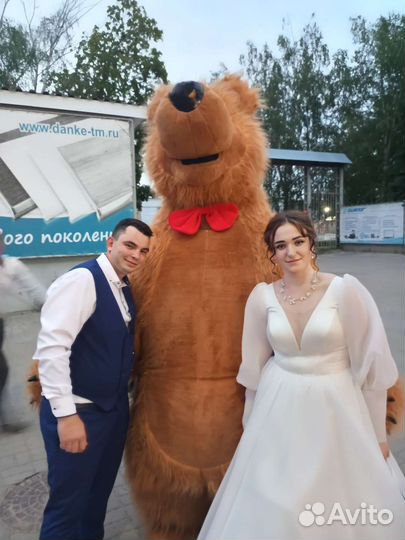 Поздравление большой мишка, панда и зайка