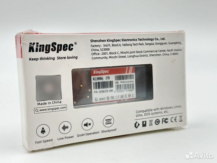 KingSpec SSD 2TB M.2 NVMe