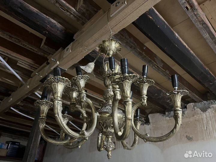 Люстра бронзовая бу