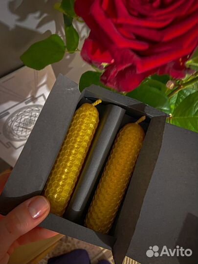 Набор свечей из натурального воска