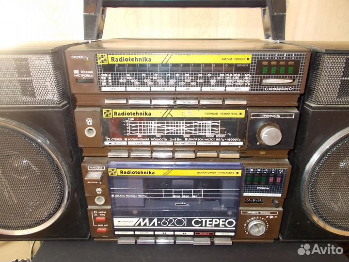 Магнитофон Радиотехника, муз. центр JVC