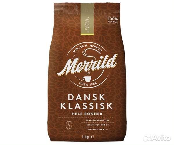 Итальянский зерновой и молотый кофе Merrild