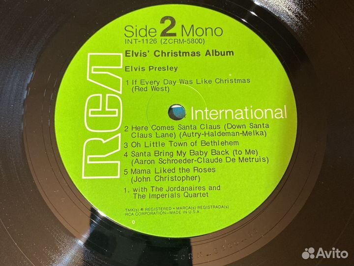 Elvis Christmas Album lp USA