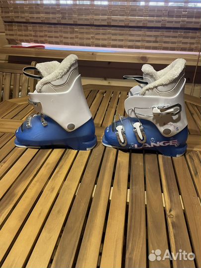 Лыжные ботинки Lange 20.5 голубо-белые