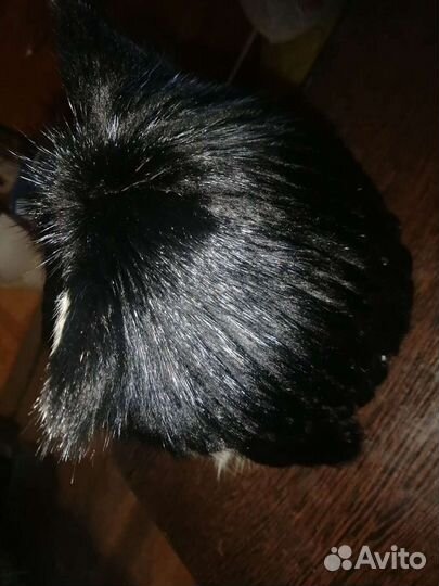 Шапка норковая кошка
