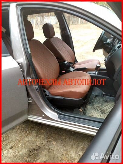 Чехлы Автопилот Kia Ceed 2 из экокожи коричневые