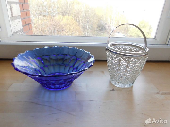 Посуда СССР, цветное стекло, хрусталь, винтаж
