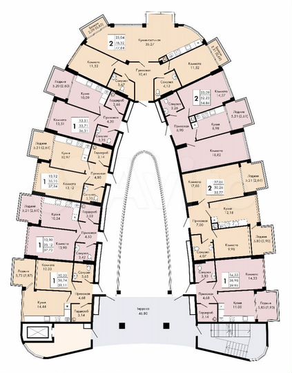 1-к. квартира, 36,3 м², 7/9 эт.