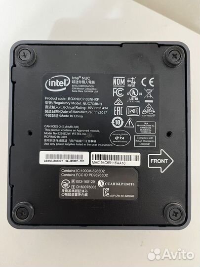 Intel nuc 7 i3BNH Мини пк