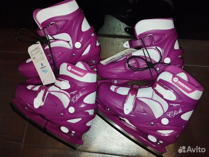 Коньки детские раздвижные 34 37 Nordway