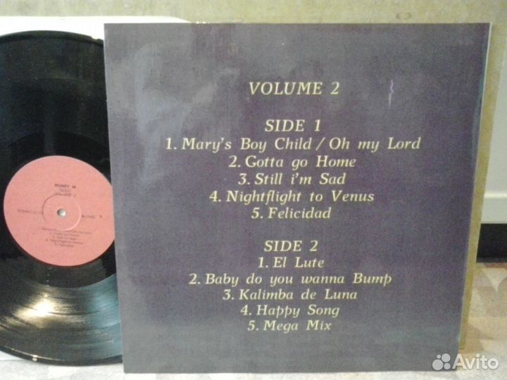 Виниловая пластинка Boney M (gold vol.2)