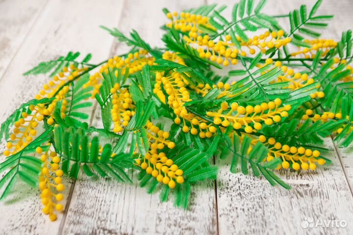 Искусственные цветы для декора Мимоза