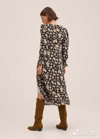 Макси платье цветы Mango L