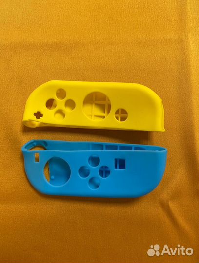 Силиконовые чехлы Switch Joy-Con Голубая+Желтая