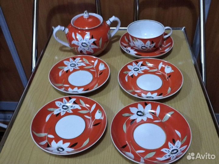 Остатки редкого чайного сервиза Дулево 60-е г. Про
