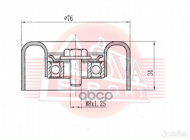 Ролик nissan pathfinder -13 nsbp017 asva