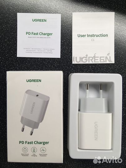 Зарядное устройство Ugreen CD137 (iPhone, Android)