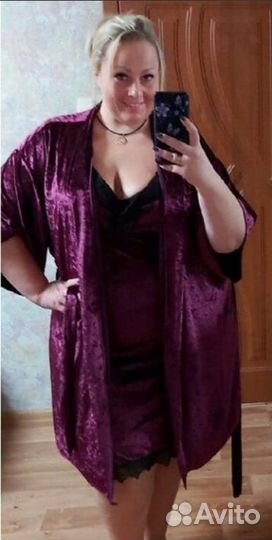 Женский комплект (ночнушка + халат)