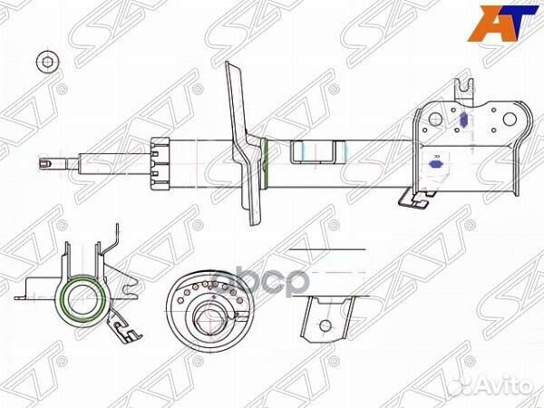 Стойка передняя nissan qashqai/dualis/rogue S35