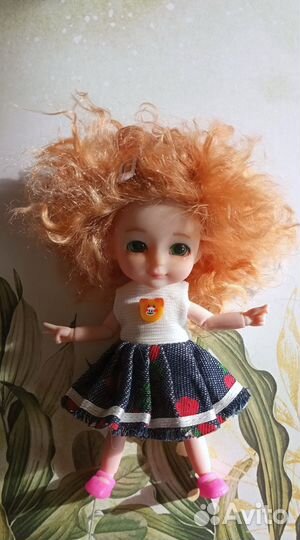 Маленькая кукла баболечка 13 см, ооак