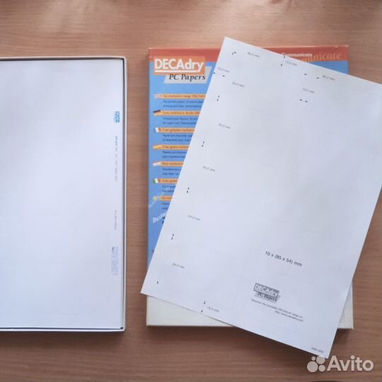 Заготовки под визитки, decadry