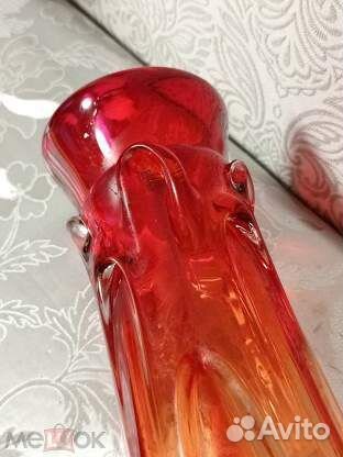 Ваза для цветов. Цветное стекло СССР