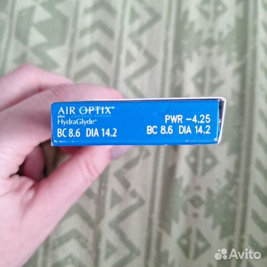 Линзы контактные air optix HydraGlyde -4.25