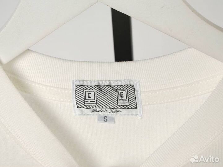 Лонгслив cavempt белый с глазами