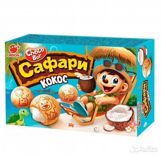 Печенье Choco Boy Сафари Кокос 39 г