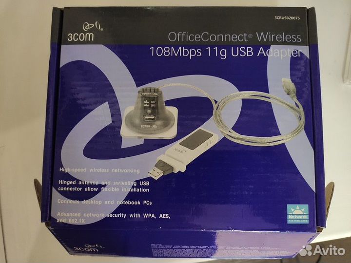 Wi-fi USB адаптер 3COM 3crusb20075