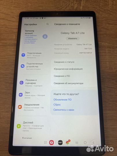 Samsung galaxy tab a7 lite